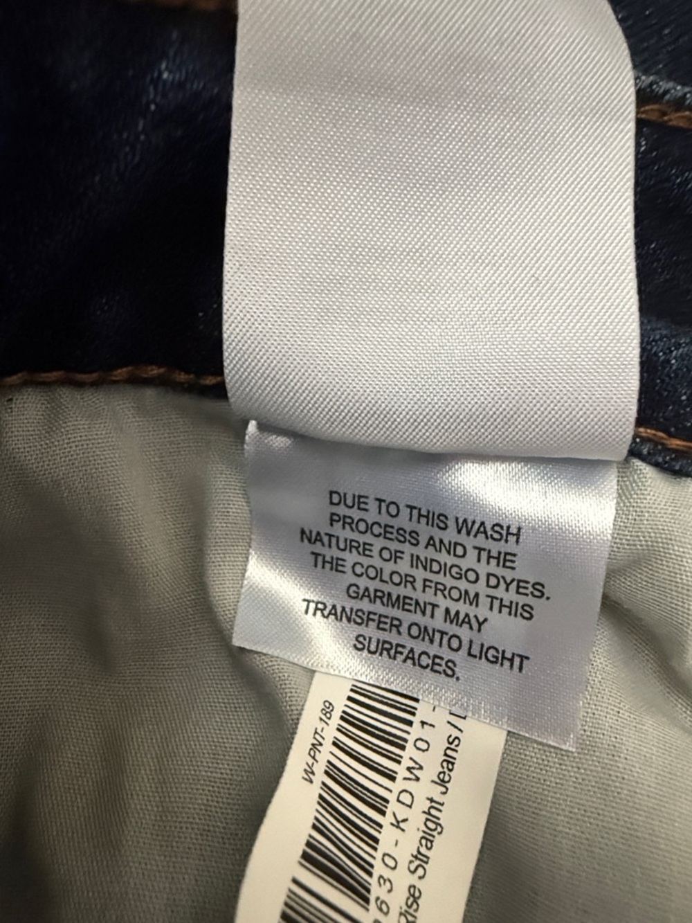NWT Quince Stretch High Rise Straight Jeans Dark Wash Size 28 - Picture 7 of 8